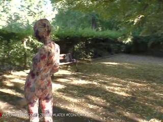 Samira in Zentai Masturbating in the Park: Free HD Porn 41