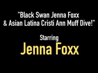 Nero cigno jenna foxx & asiatico latina cristi ann manicotto immersione!