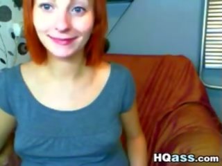Pregnant Red Haired Cutie Strips At Home