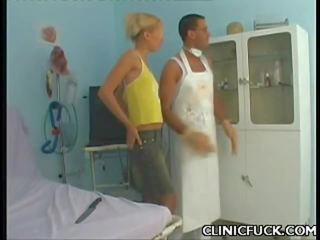 Blonde Hottie Enjoys Clinic Sex