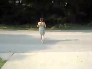 Girl Flashing Tits Outdoor