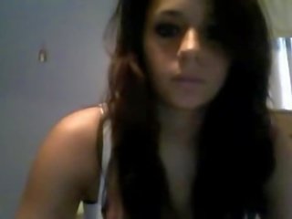 Schattig brunette webcam