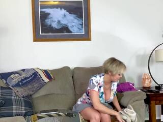 Stepmom Rubbing Her Pussy to Daughter's Solo Video: Porn 79