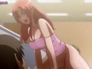 Redhead Anime Chick With Huge Tits