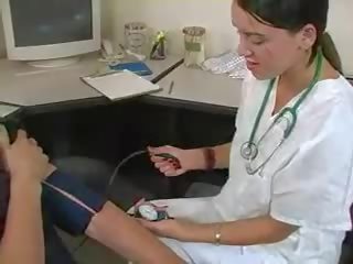 Female Doctor Measures His Stick Video