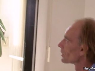 Old husband wife watch fucking