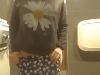 Young Asian Girl Masturbating in Mall Bathroom: Porn ed